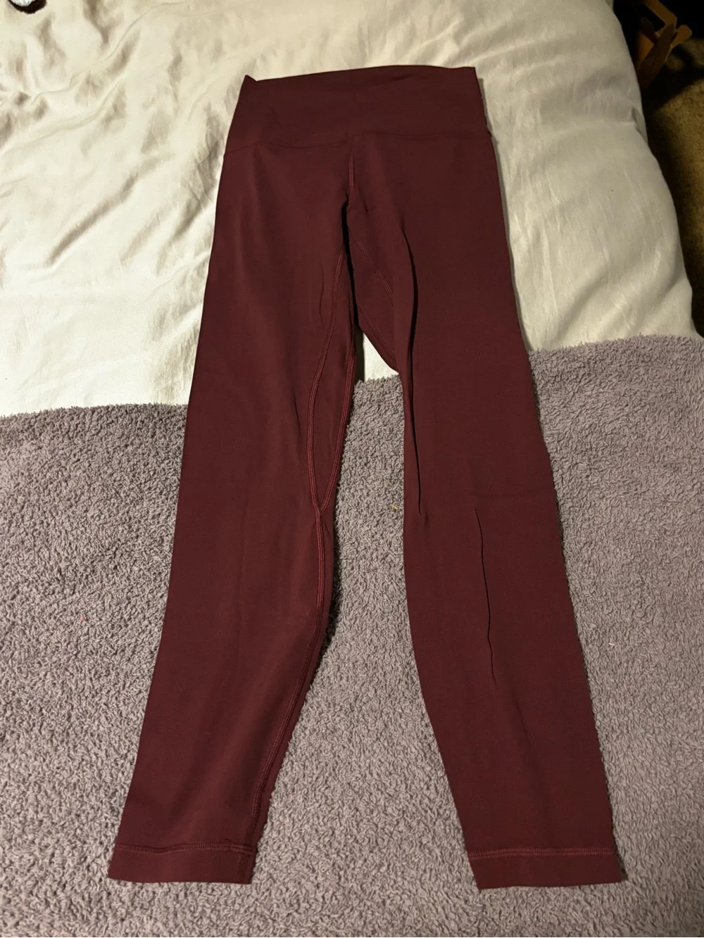 Maroon 25 inch inseam leggings